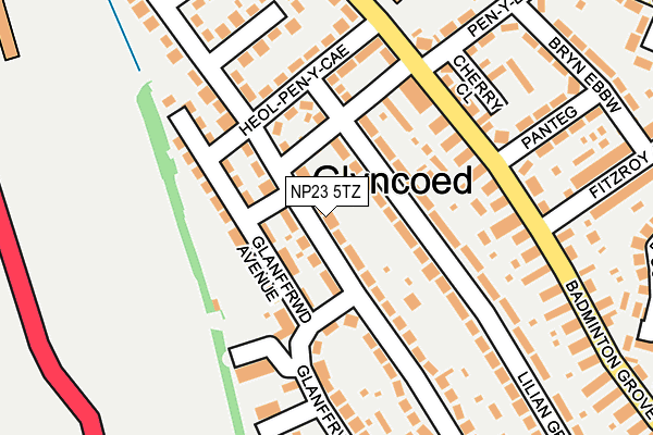 NP23 5TZ map - OS OpenMap – Local (Ordnance Survey)