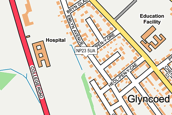 NP23 5UA map - OS OpenMap – Local (Ordnance Survey)