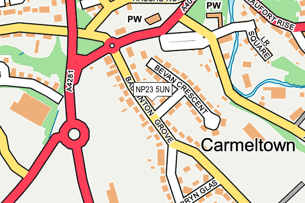 NP23 5UN map - OS OpenMap – Local (Ordnance Survey)