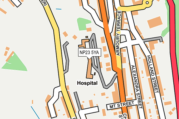 NP23 5YA map - OS OpenMap – Local (Ordnance Survey)