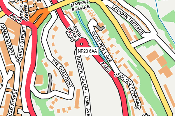 NP23 6AA map - OS OpenMap – Local (Ordnance Survey)