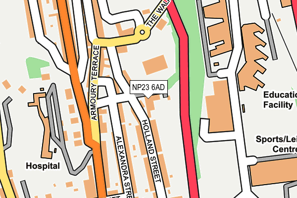 NP23 6AD map - OS OpenMap – Local (Ordnance Survey)