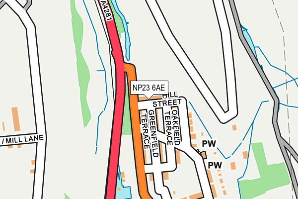 NP23 6AE map - OS OpenMap – Local (Ordnance Survey)