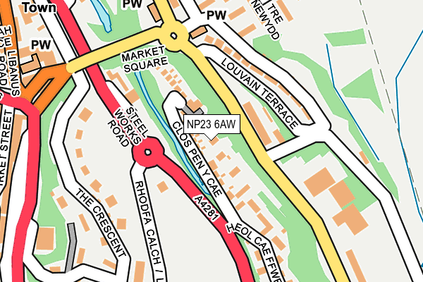 NP23 6AW map - OS OpenMap – Local (Ordnance Survey)