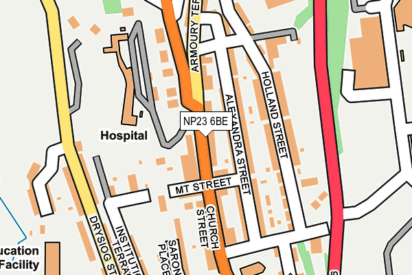 NP23 6BE map - OS OpenMap – Local (Ordnance Survey)