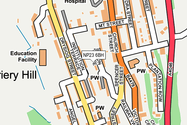NP23 6BH map - OS OpenMap – Local (Ordnance Survey)