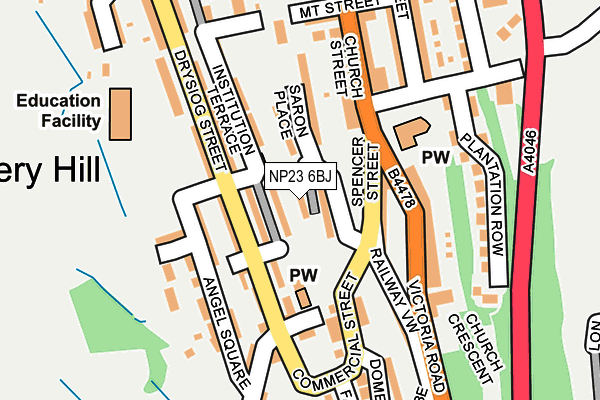 NP23 6BJ map - OS OpenMap – Local (Ordnance Survey)