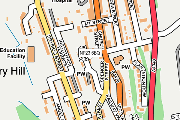 NP23 6BQ map - OS OpenMap – Local (Ordnance Survey)