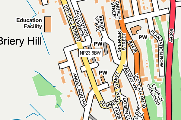 NP23 6BW map - OS OpenMap – Local (Ordnance Survey)