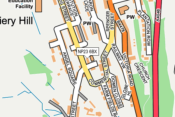 NP23 6BX map - OS OpenMap – Local (Ordnance Survey)
