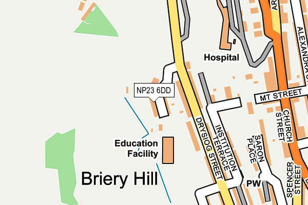 NP23 6DD map - OS OpenMap – Local (Ordnance Survey)