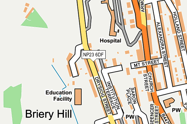 NP23 6DF map - OS OpenMap – Local (Ordnance Survey)