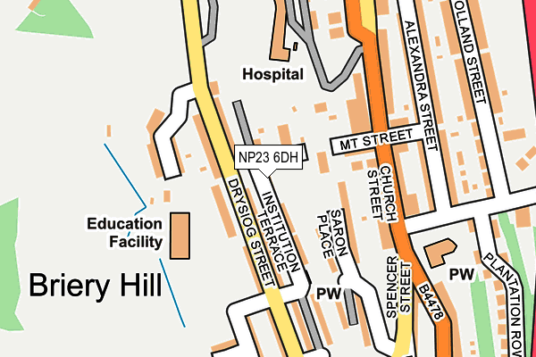 NP23 6DH map - OS OpenMap – Local (Ordnance Survey)