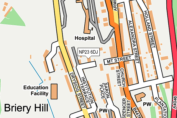 NP23 6DJ map - OS OpenMap – Local (Ordnance Survey)