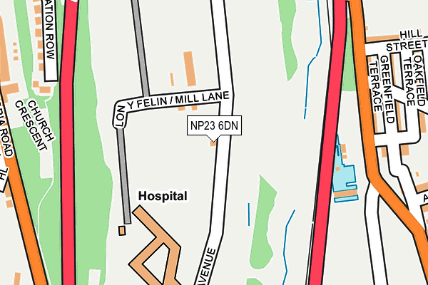 NP23 6DN map - OS OpenMap – Local (Ordnance Survey)