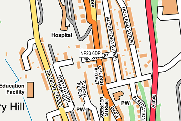 NP23 6DP map - OS OpenMap – Local (Ordnance Survey)