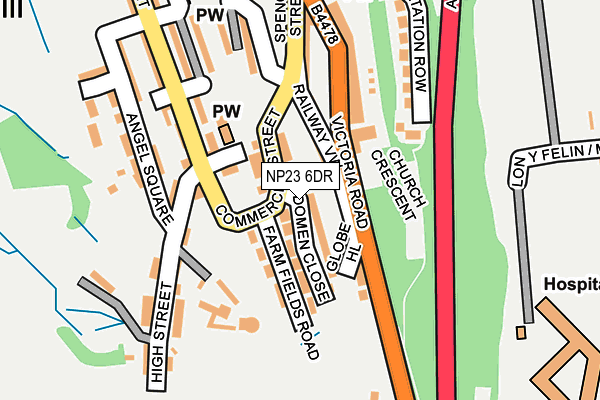 NP23 6DR map - OS OpenMap – Local (Ordnance Survey)