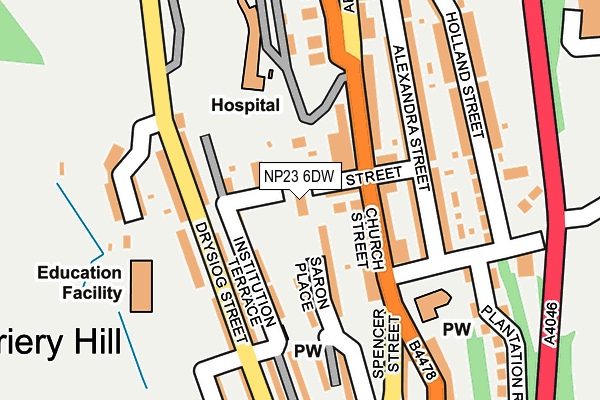 NP23 6DW map - OS OpenMap – Local (Ordnance Survey)