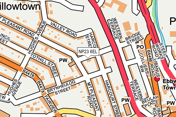 NP23 6EL map - OS OpenMap – Local (Ordnance Survey)