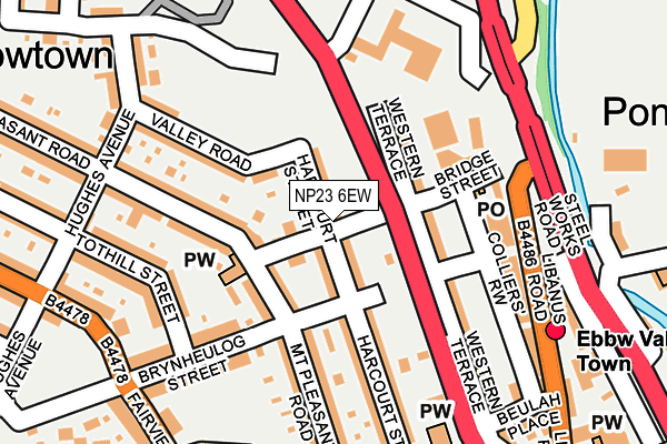 NP23 6EW map - OS OpenMap – Local (Ordnance Survey)