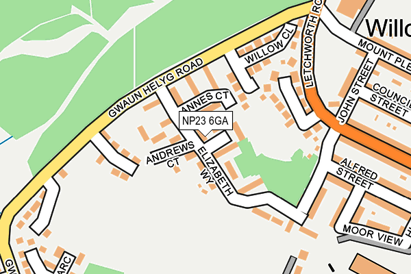 NP23 6GA map - OS OpenMap – Local (Ordnance Survey)