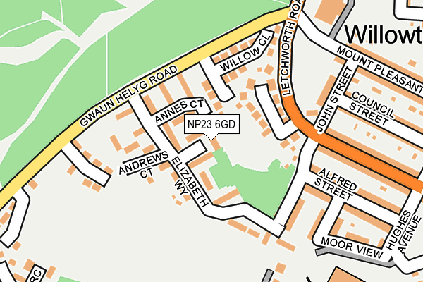 NP23 6GD map - OS OpenMap – Local (Ordnance Survey)