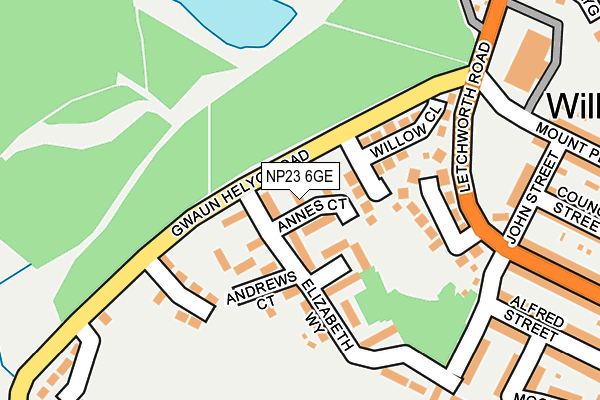 NP23 6GE map - OS OpenMap – Local (Ordnance Survey)