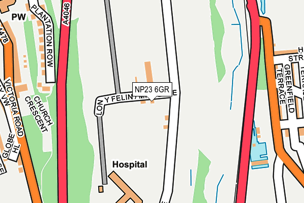 NP23 6GR map - OS OpenMap – Local (Ordnance Survey)