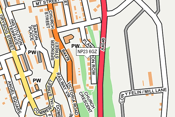 NP23 6GZ map - OS OpenMap – Local (Ordnance Survey)