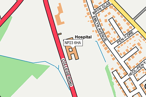 NP23 6HA map - OS OpenMap – Local (Ordnance Survey)