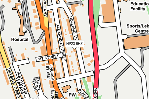 NP23 6HZ map - OS OpenMap – Local (Ordnance Survey)