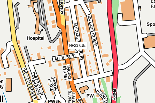 NP23 6JE map - OS OpenMap – Local (Ordnance Survey)