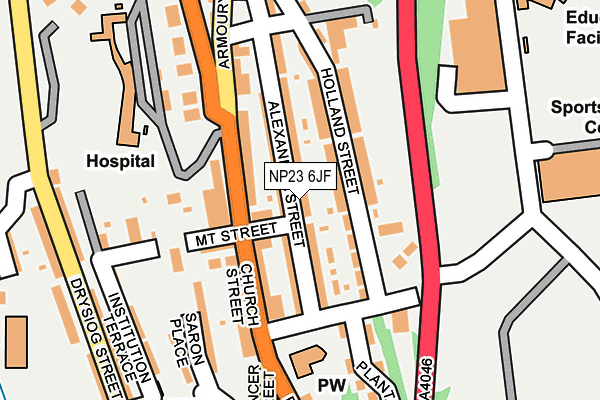 NP23 6JF map - OS OpenMap – Local (Ordnance Survey)