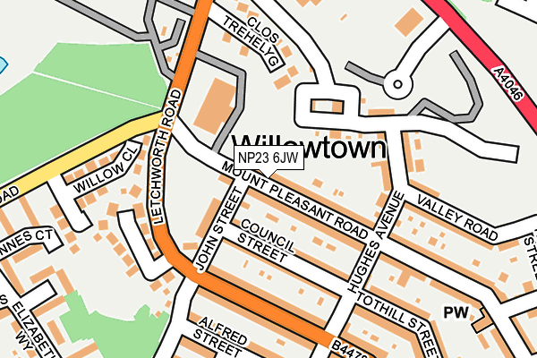NP23 6JW map - OS OpenMap – Local (Ordnance Survey)