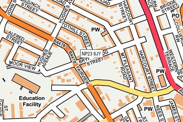 NP23 6JY map - OS OpenMap – Local (Ordnance Survey)