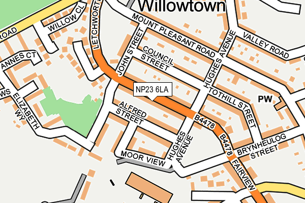 NP23 6LA map - OS OpenMap – Local (Ordnance Survey)