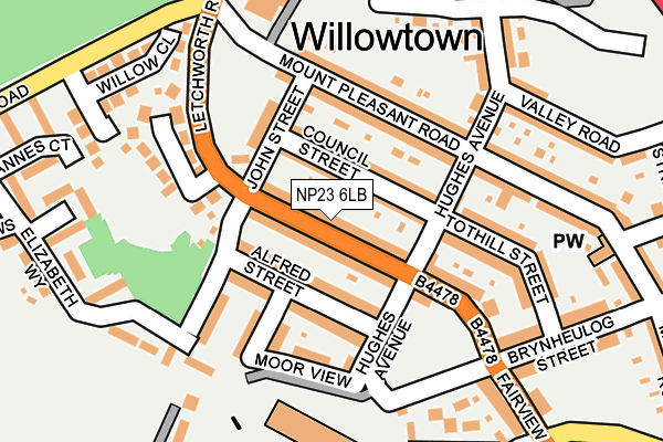 NP23 6LB map - OS OpenMap – Local (Ordnance Survey)