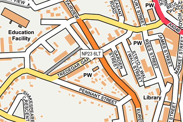 NP23 6LT map - OS OpenMap – Local (Ordnance Survey)