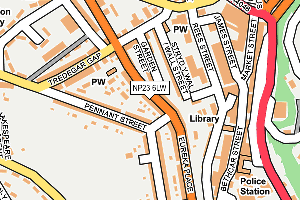 NP23 6LW map - OS OpenMap – Local (Ordnance Survey)