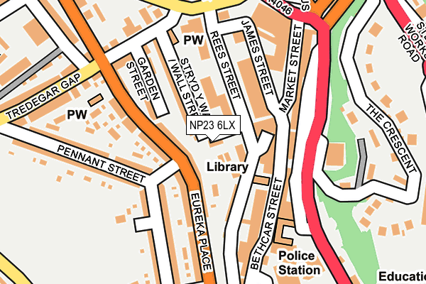 NP23 6LX map - OS OpenMap – Local (Ordnance Survey)