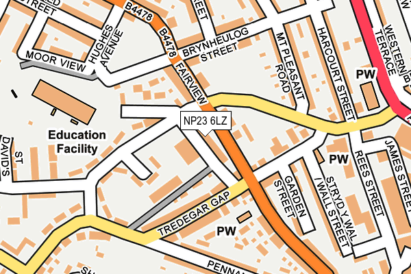 NP23 6LZ map - OS OpenMap – Local (Ordnance Survey)