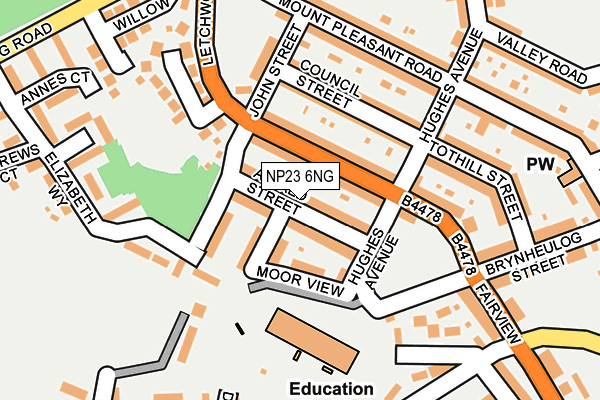 NP23 6NG map - OS OpenMap – Local (Ordnance Survey)