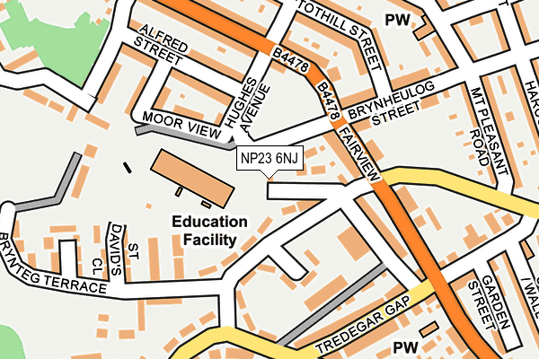 NP23 6NJ map - OS OpenMap – Local (Ordnance Survey)