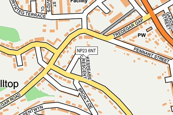 NP23 6NT map - OS OpenMap – Local (Ordnance Survey)