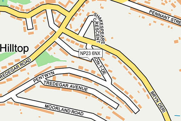NP23 6NX map - OS OpenMap – Local (Ordnance Survey)