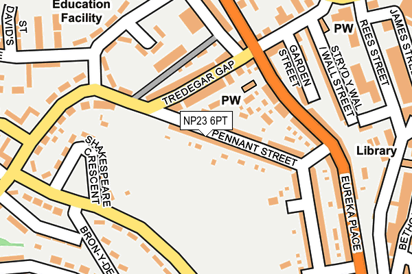 NP23 6PT map - OS OpenMap – Local (Ordnance Survey)