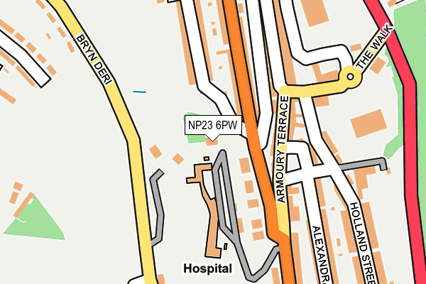 NP23 6PW map - OS OpenMap – Local (Ordnance Survey)