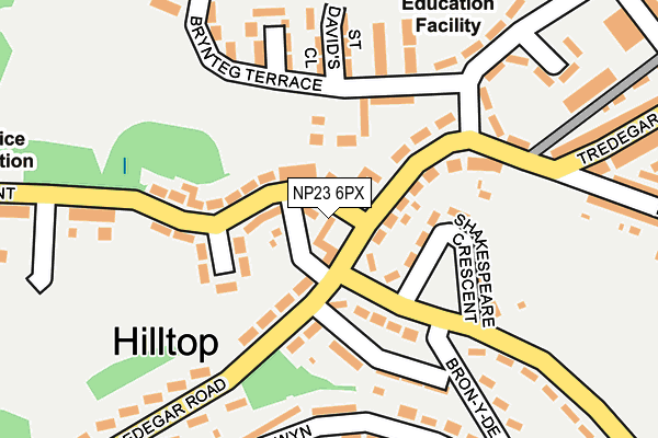 NP23 6PX map - OS OpenMap – Local (Ordnance Survey)