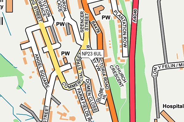 NP23 6UL map - OS OpenMap – Local (Ordnance Survey)