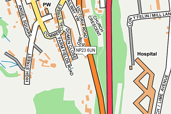NP23 6UN map - OS OpenMap – Local (Ordnance Survey)